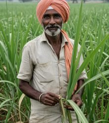 indian-farmer-sugarcane-field