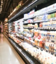 Abstract blur supermarket retail and shopping mall interior for background